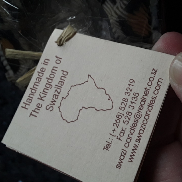 African Swazi Candle 4in Pillar leopard - Picture 6 of 12